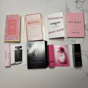 Lot of 8 Luxury Fragrance Sample Givenchy Burberry Armani Ralph Lauren D&G Fresh